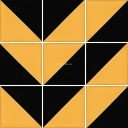 Mexican Talavera Tiles Black and Yellow Mustard